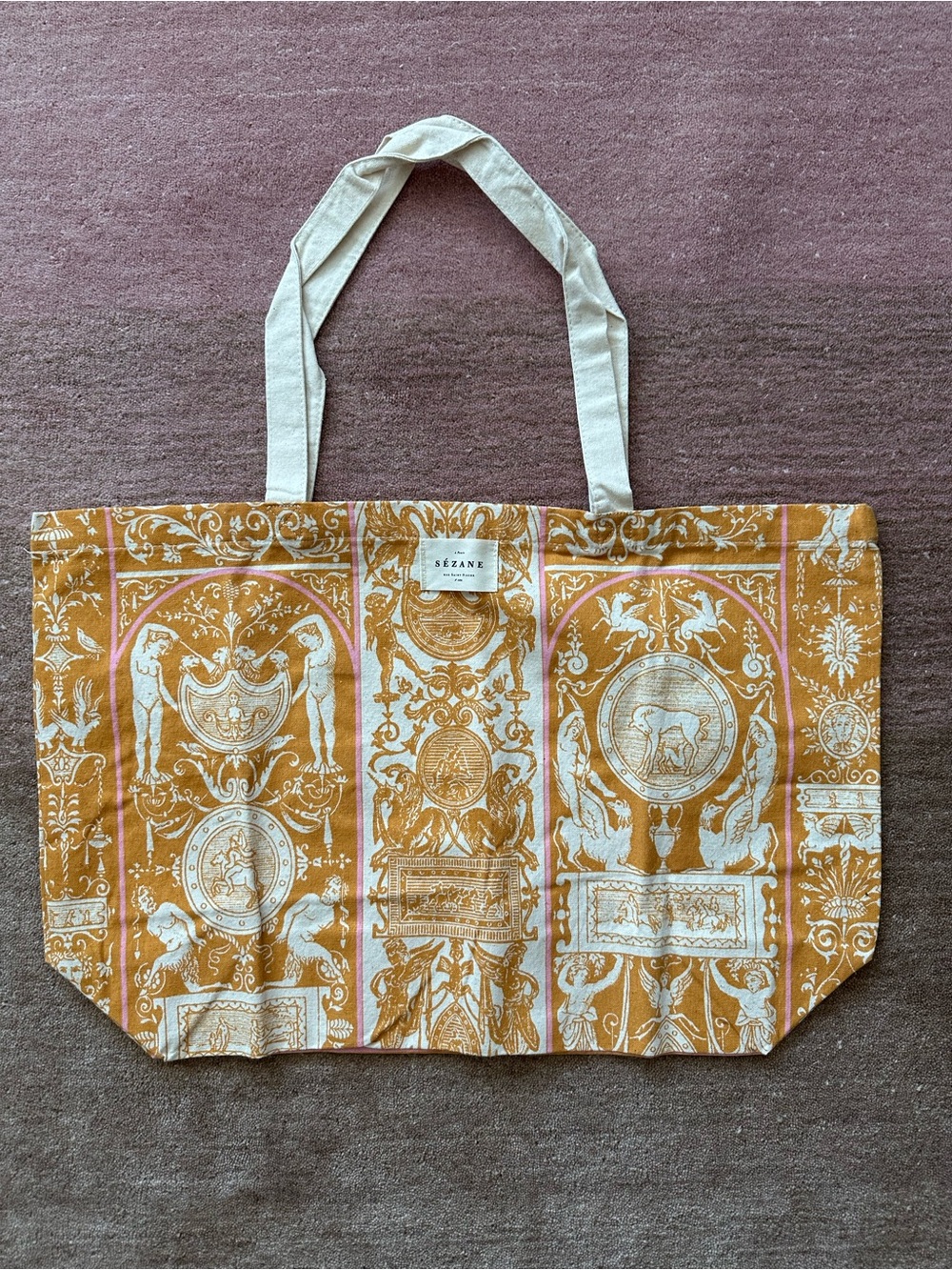 Sezane Canvas Tote Bag